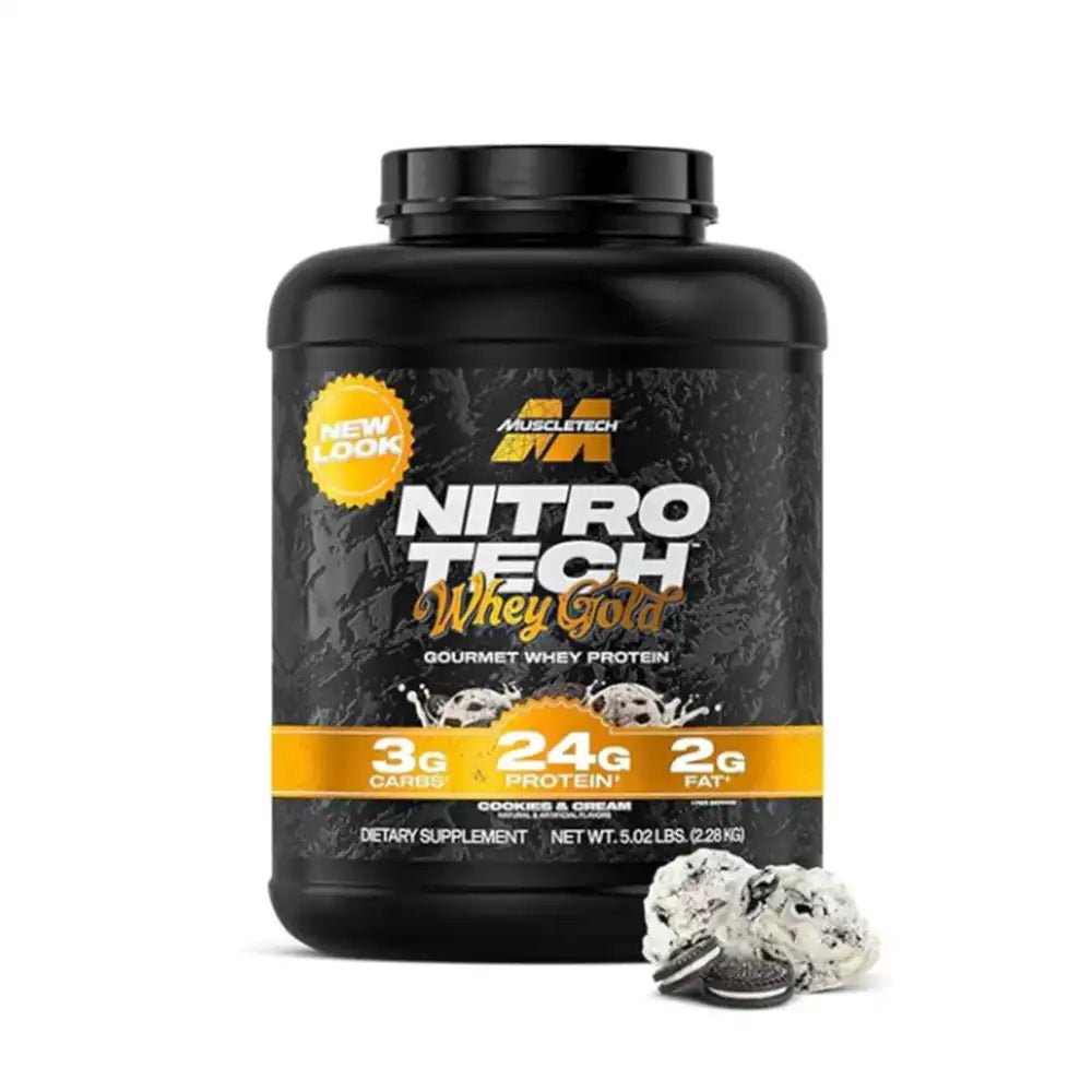 MuscleTech Nitro - Tech Whey Gold - Cookies and Cream, 2.5 kg - Egypt