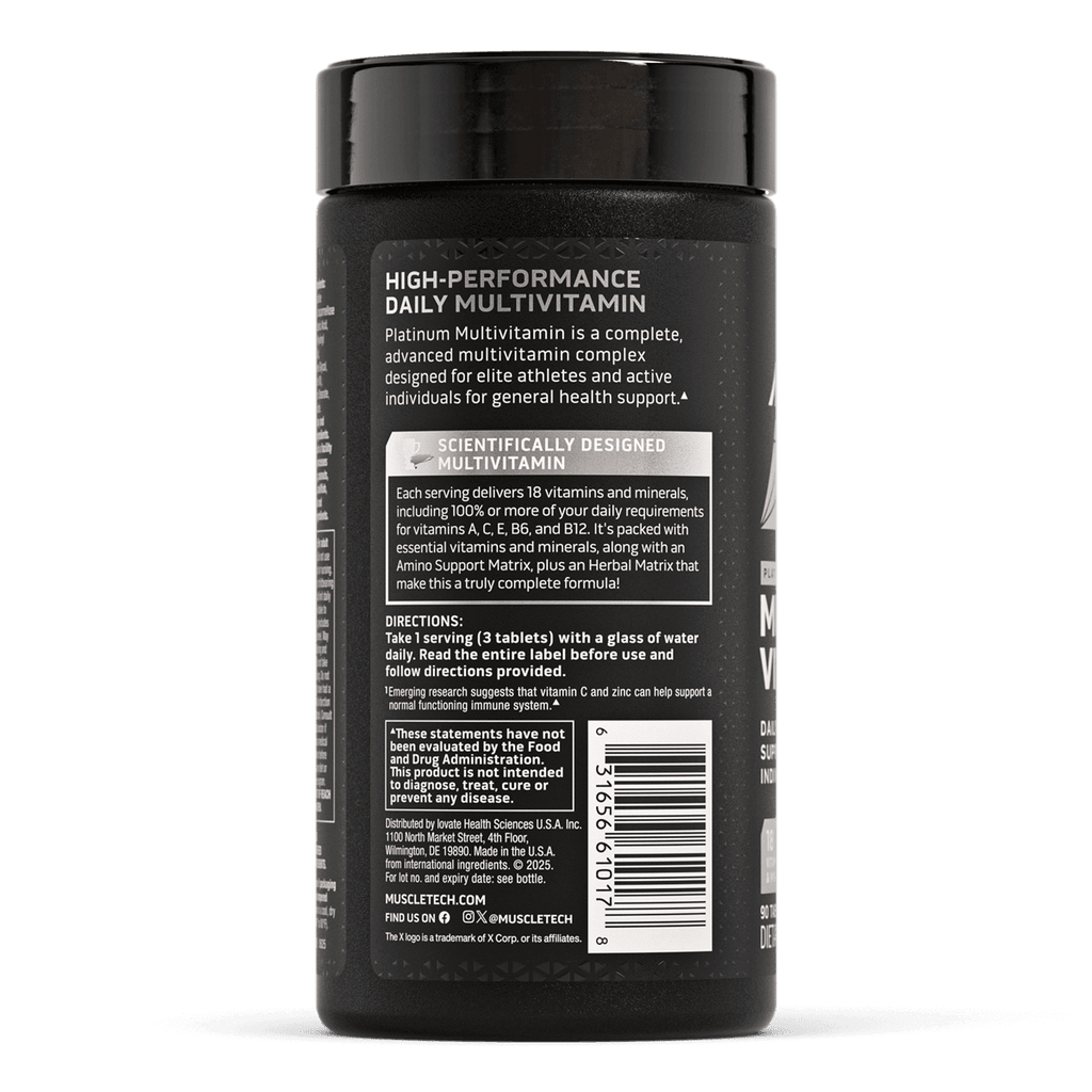 MuscleTech Platinum Multivitamin for Men - Daily Immune Support - 90 Tablets - Egypt
