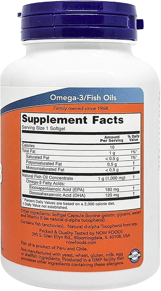 Now Omega - 3 1000 MG 100 Soft Gel - Egypt