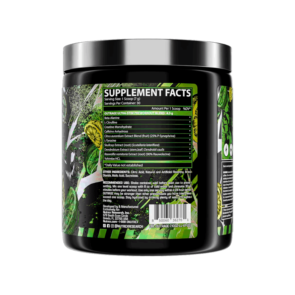 Nutrex Research Outrage Ultra Stim Pre - Workout 30 servings - Egypt