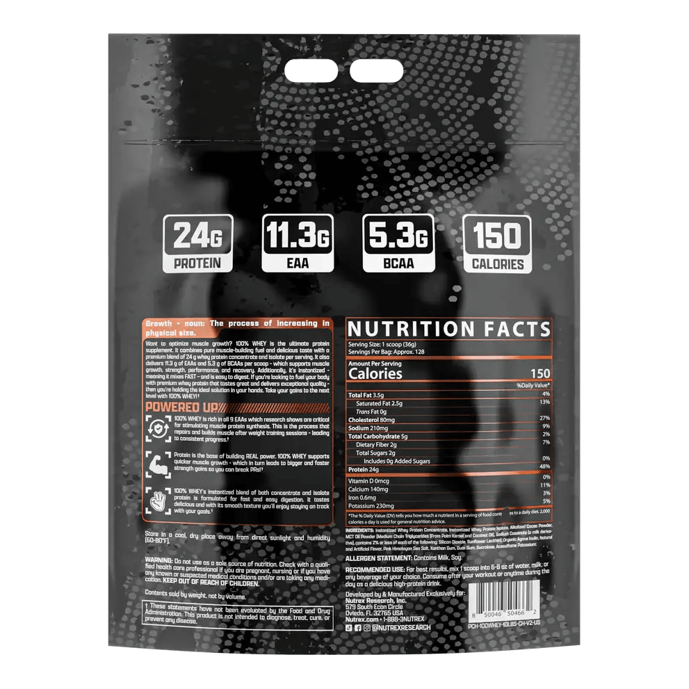 Nutrex Research Whey Protein - Chocolate Muscle Recovery, 10 lbs - Egypt