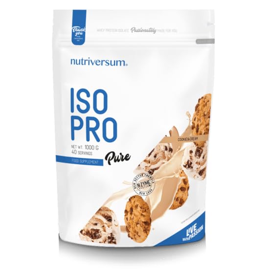 Nutriversum Iso Pro Pure 100% Whey Protein Isolate - Cookies & Cream, 1kg - Egypt