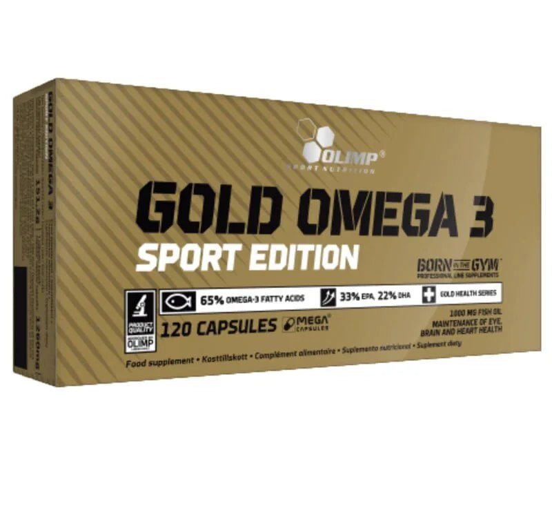 Olimp Gold Omega 3 Sport Edition - Heart & Brain Support - 120 Capsules - Egypt