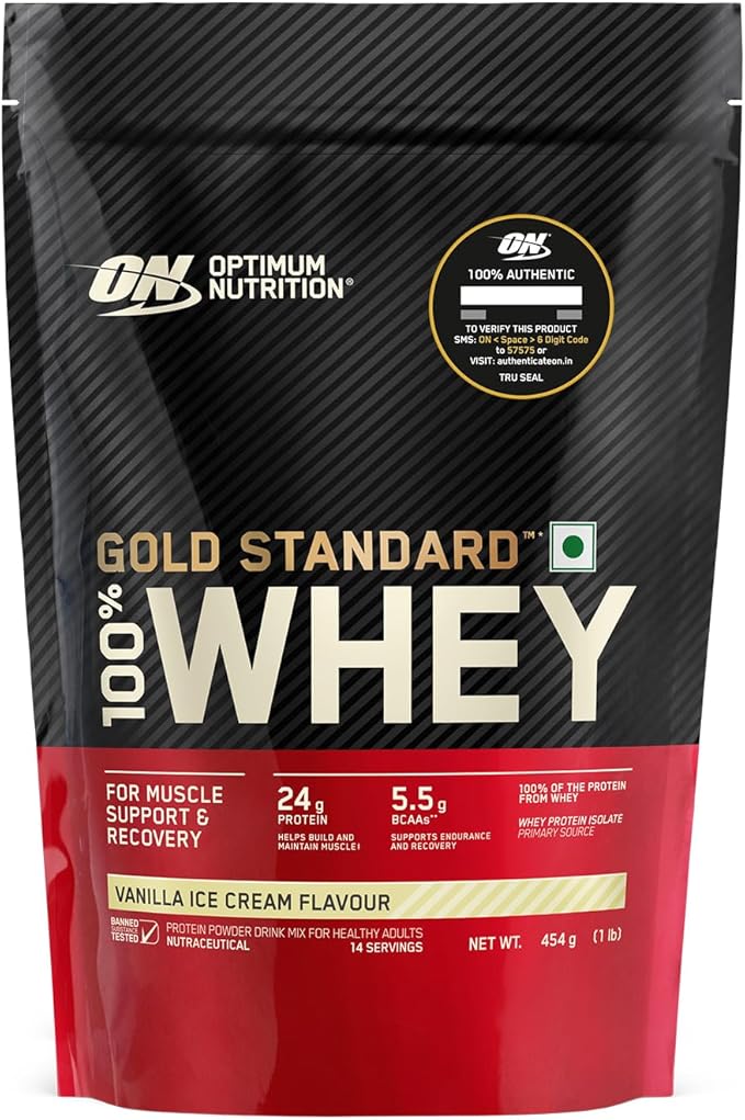 ON Gold Standard 100% Whey - Vanilla Ice Cream, 454g (14 Servings) - Egypt