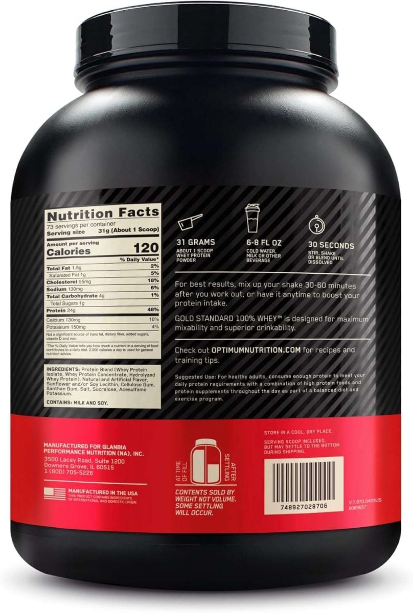 Optimum Nutrition Gold Standard 100% Whey - Vanilla, 5 lbs - Egypt