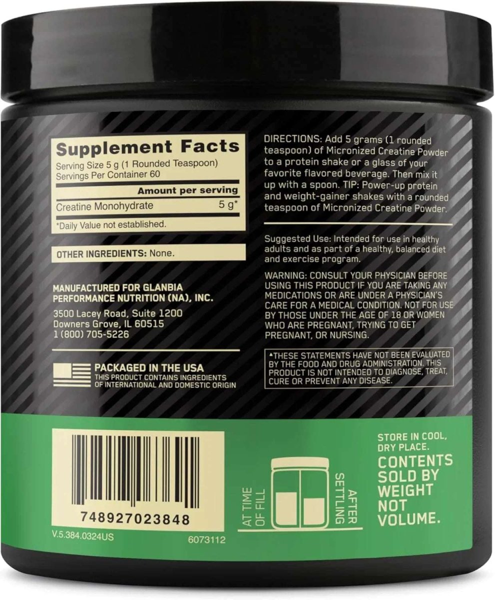 Optimum Nutrition Micronized Creatine Monohydrate - 300g - Egypt