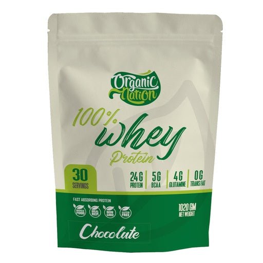 Organic Nation 100% Whey Protein - 30Serv. - 1020g - Chocolate - Egypt