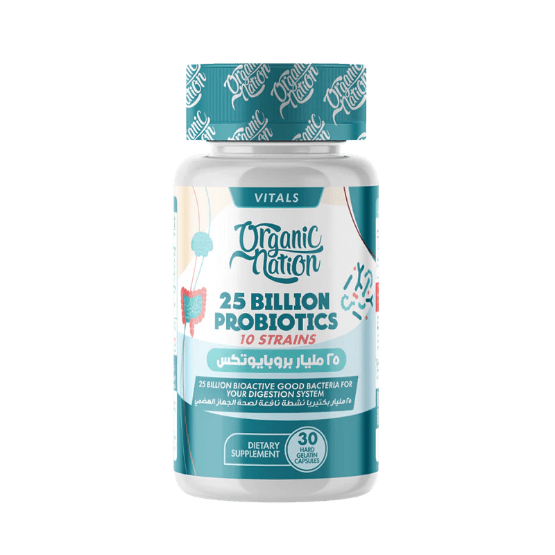 Organic Nation 25 Billion Probiotics - Gut Health & Immune Support - 30 Capsules - Egypt