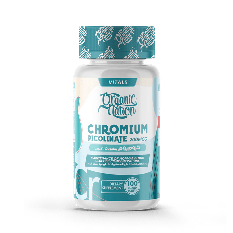 Organic Nation Chromium Picolinate - Unflavored - 200mcg - 100 Tablets - Egypt