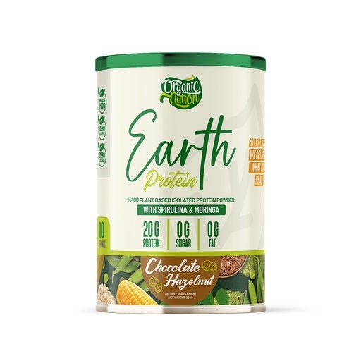 Organic Nation Earth Protein - 10Serv. - 350G. - Chocolate Hazelnut - Egypt