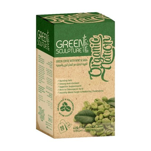 Organic Nation Green sculpture With Wild Mint&Sage - 20 Packs - Egypt