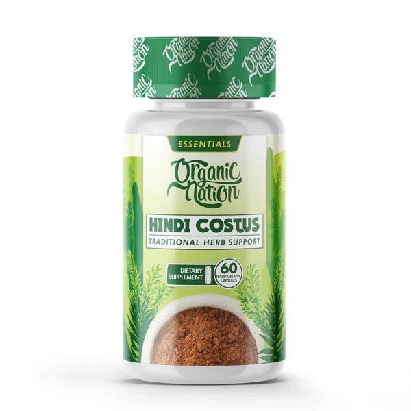 Organic Nation Hindi Costus Root - Immune & Digestive Support - 60 Capsules - Egypt