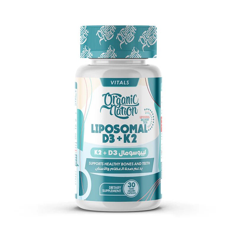Organic Nation Liposomal D3 + K2 - Bone & Heart Support - 60 Capsules - Egypt