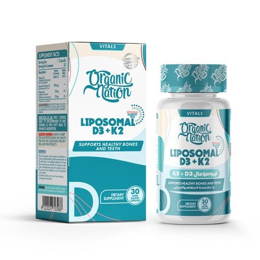 Organic Nation Liposomal D3 + K2 - High Absorption - 30 Capsules - Egypt