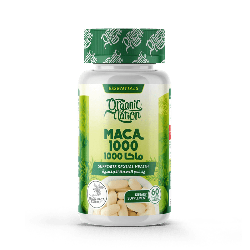 Organic Nation Maca 1000mg - Vitality & Energy Support - 60 Tablets - Egypt