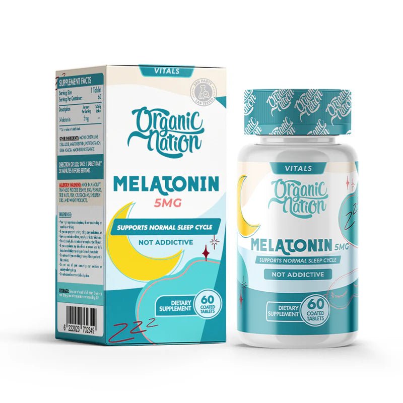 Organic Nation Melatonin 5mg - Sleep Support - 60 Tablets - Egypt