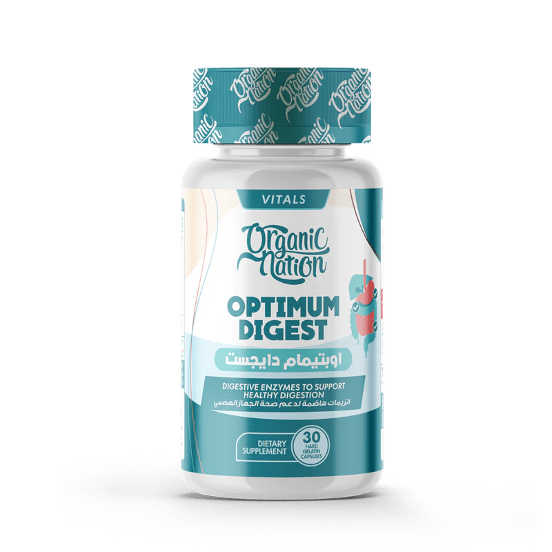 Organic Nation Optimum Digest - Digestive Enzyme Complex - 30 Capsules - Egypt