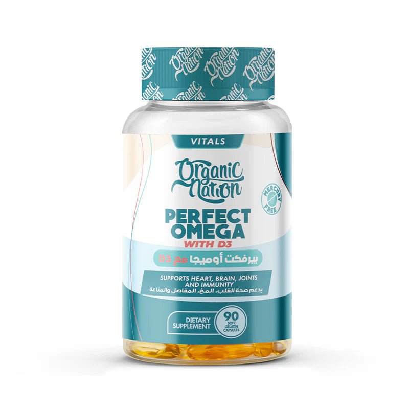 Organic Nation Perfect Omega - 3 with Vitamin D3 - 90 Capsules - Egypt