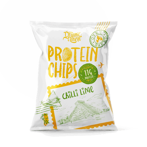 Organic Nation Protein Chips - 70G. - Chilli Lime - Egypt