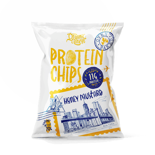 Organic Nation Protein Chips - 70G. - Honey Mustard - Egypt