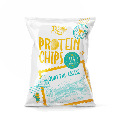 Organic Nation Protein Chips - 70G. - Quattro Cheese - Egypt