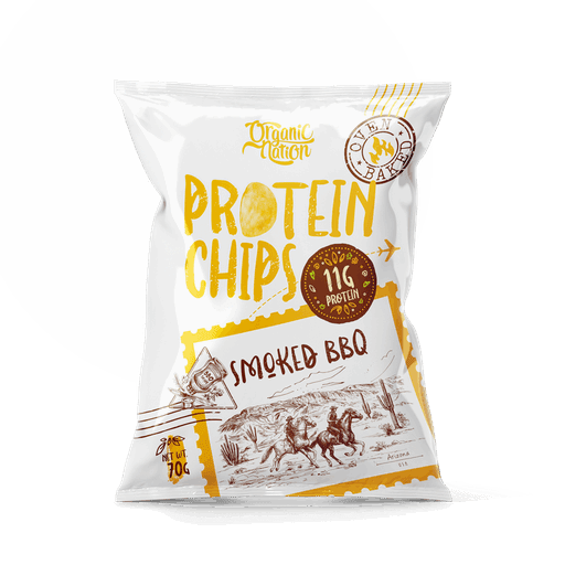 Organic Nation Protein Chips - 70G. - Smoked BBQ - Egypt