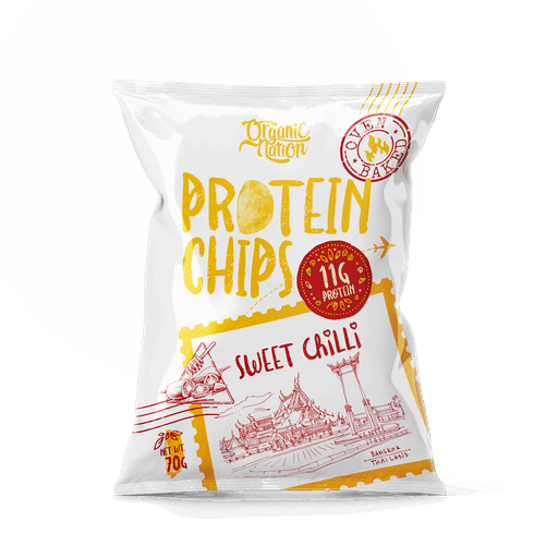 Organic Nation Protein Chips - 70G. - Sweet Chilli - Egypt