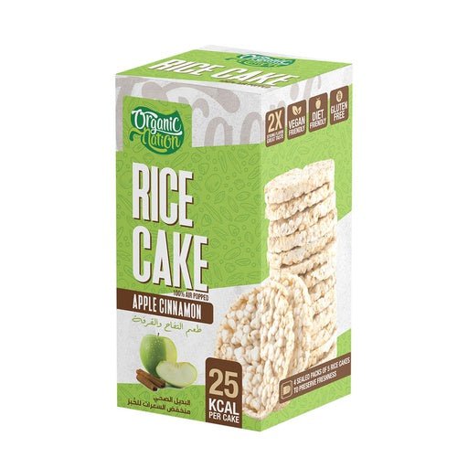 Organic Nation Rice Cake - 20Pices - 120G. - Apple Cinnamon - Egypt