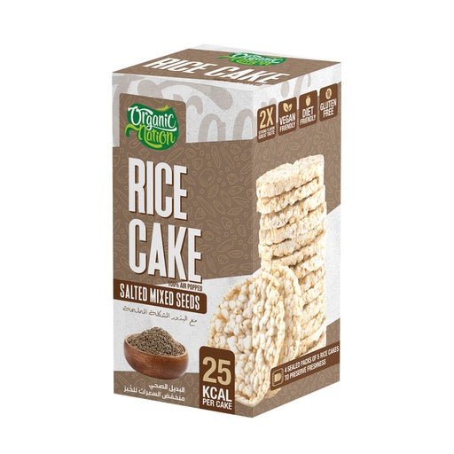 Organic Nation Rice Cake - 20Pices - 120G. - Salted Mixed Seeds - Egypt