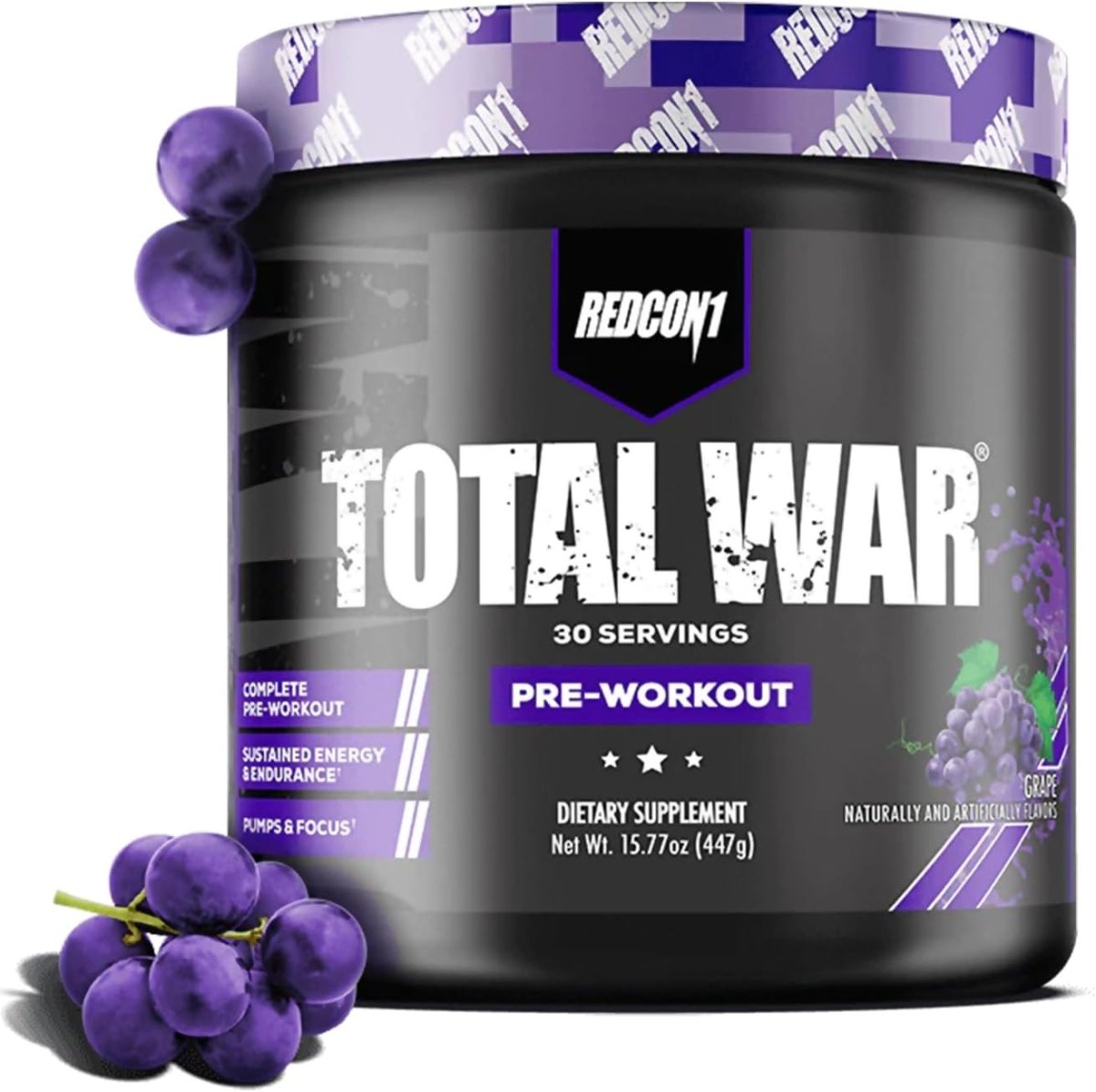 Redcon1 Total War Pre - Workout - Grape - Explosive Energy & Pump - 30 Servings - Egypt
