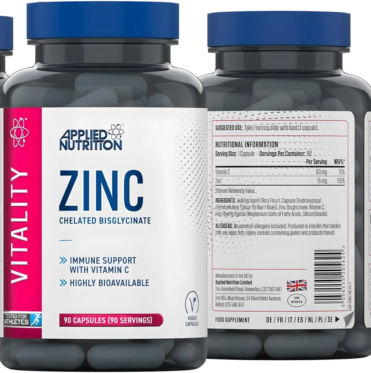 Applied Nutrition Zinc, 90 Capsules