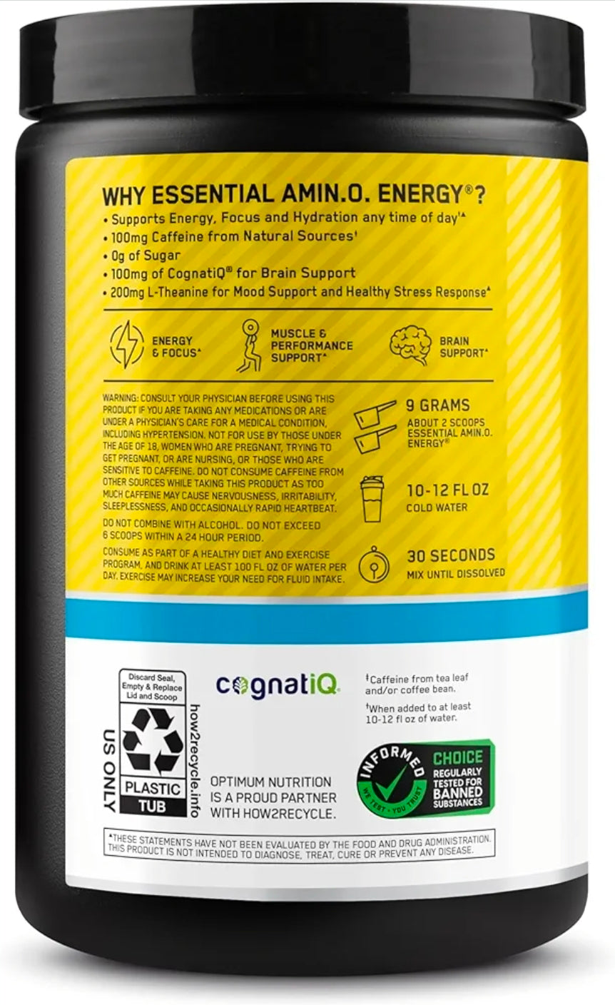Optimum Nutrition Essential Amino Energy + Hydration - Pineapple Twist - 30 Servings