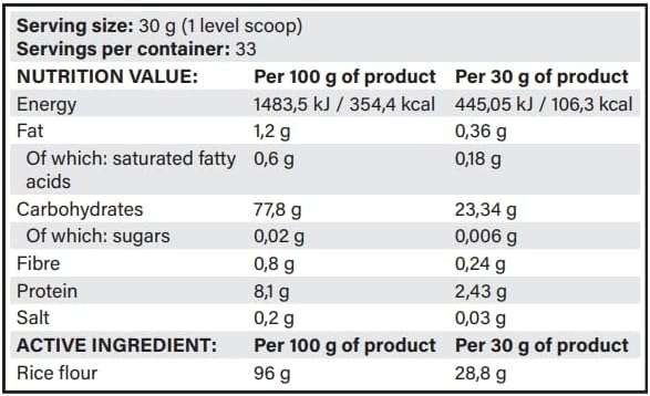 Yava Labs Cream of Rice - Vanilla - Complex Carbohydrate - 1kg - Egypt