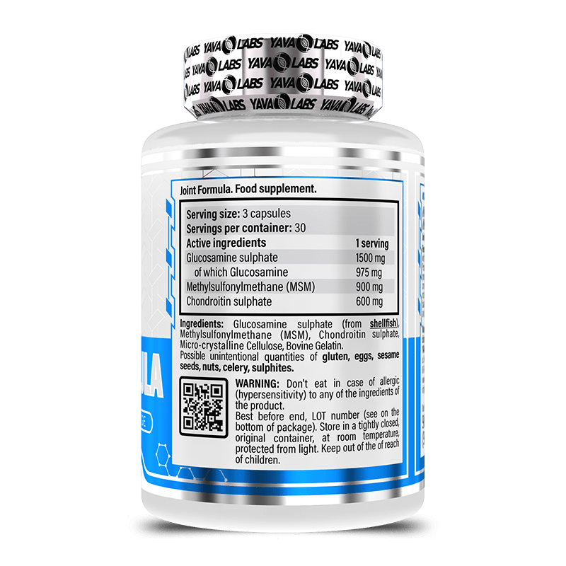 Yava Labs Joint Formula - Advanced Bone & Cartilage Support - 90 Caps - Egypt