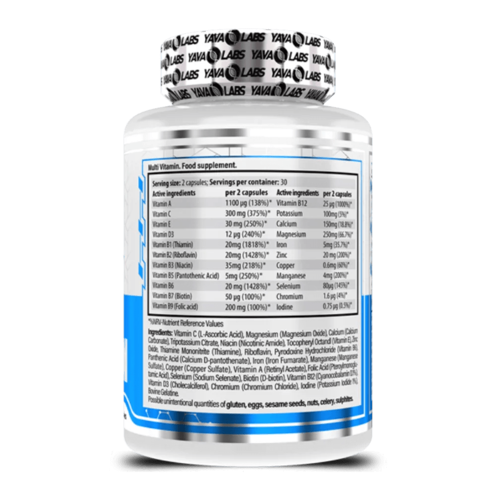 Yava Labs Multivitamin - Daily Health & Immunity - 60 Tablets - Egypt